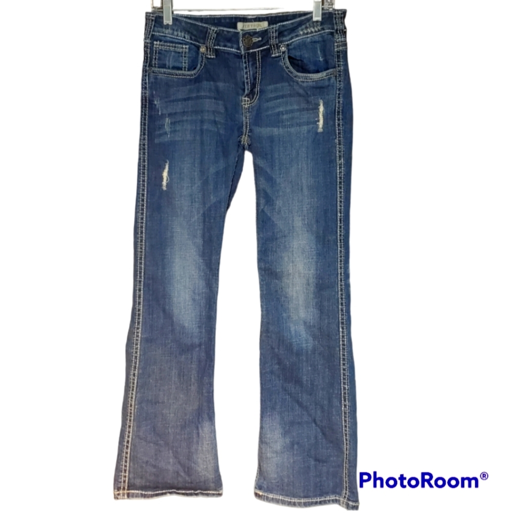 Stetson ladies jeans sz. 10 rodeo western boot cut, 30" Inseam